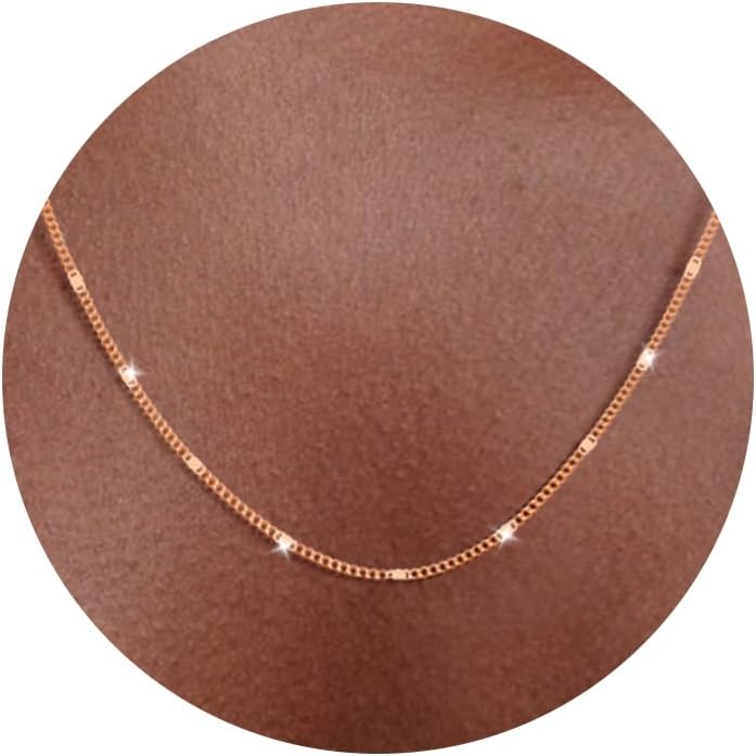 Slim satellite chain necklace with small beads spaced along it