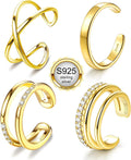 Set of four non-piercing ear cuffs that clip onto the ear rim